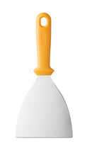 Spatule de cuisine pour pâte à pizza, robuste, manche ergonomique, grattoir à pâte, coupe-pâte, patule à pizza et séparateur de pâte, 263x132x(H)17mm, acier inoxydable, PP, orange